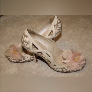 Dior Beige Floral Women's Heels